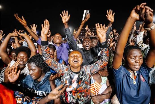 Large group salvation during village crusade